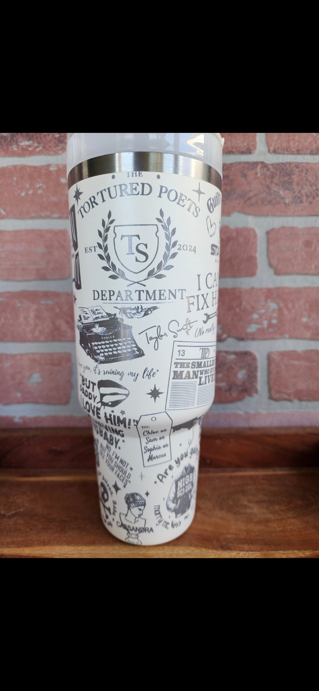 40 OZ Engraved TPD lover