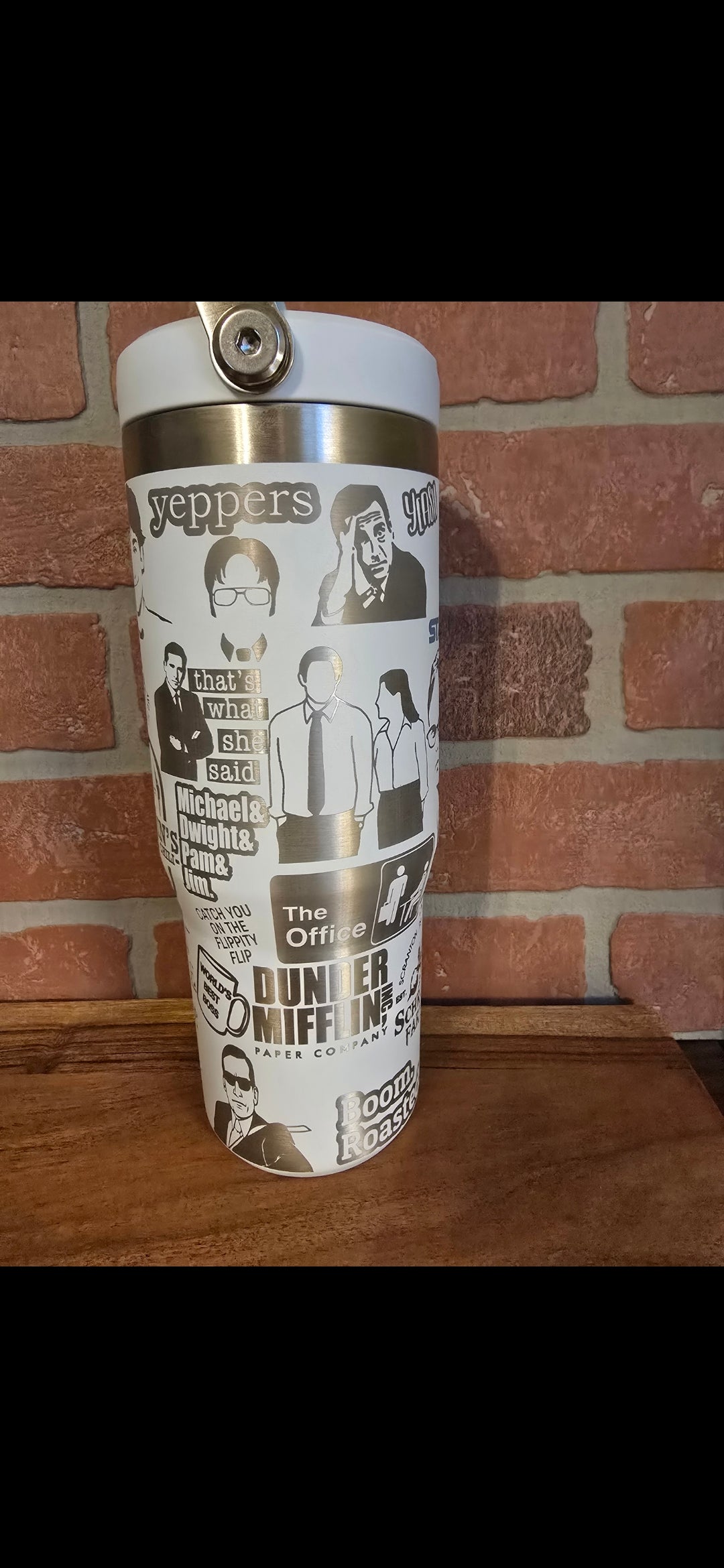 The Dunder Mifflin Engraved Stanley