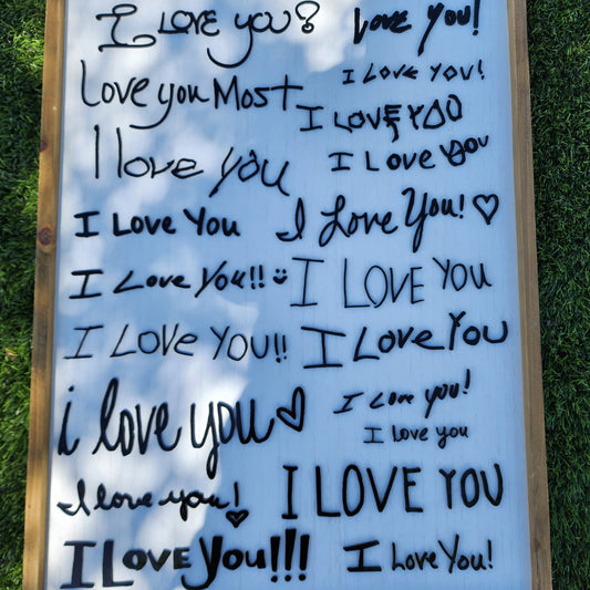 Custom I love you sign