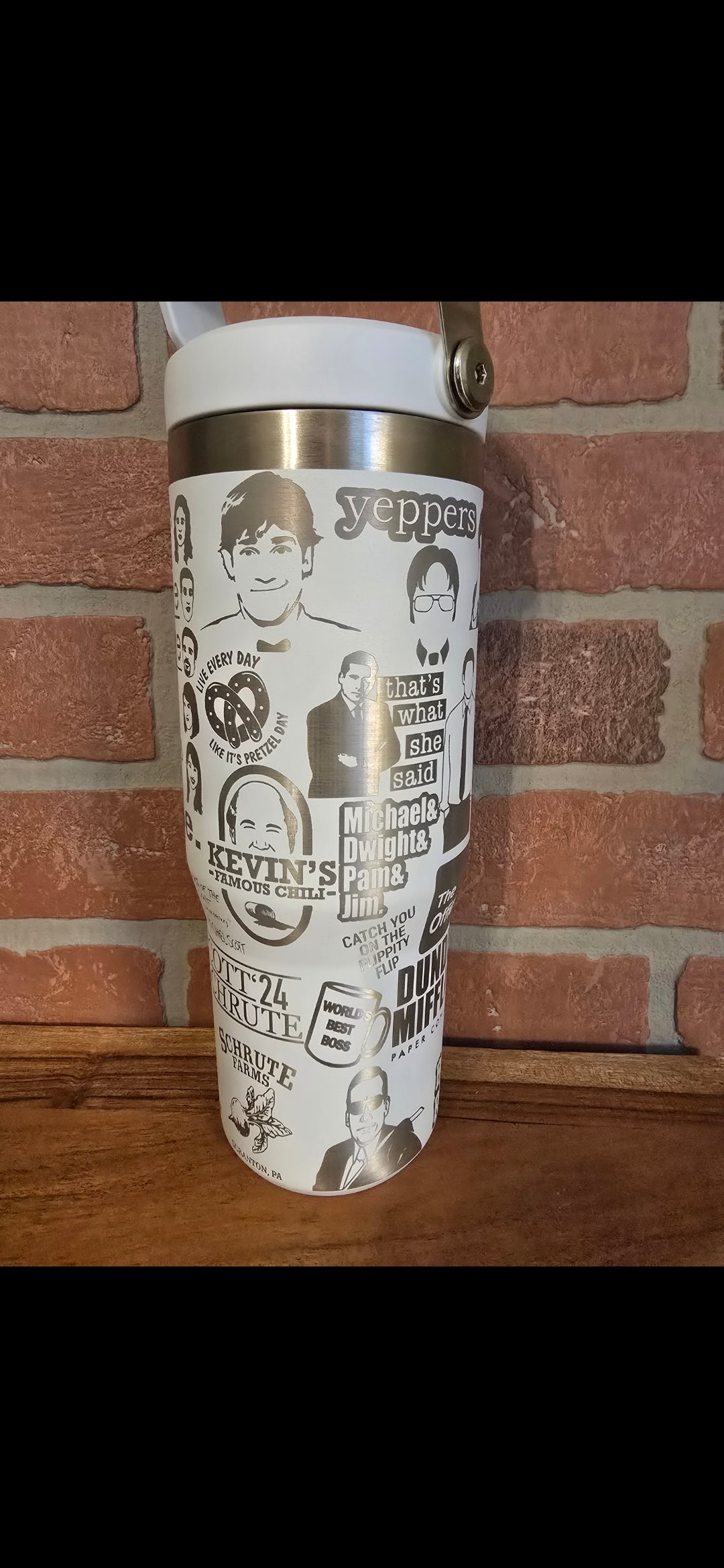 The Dunder Mifflin Engraved Stanley